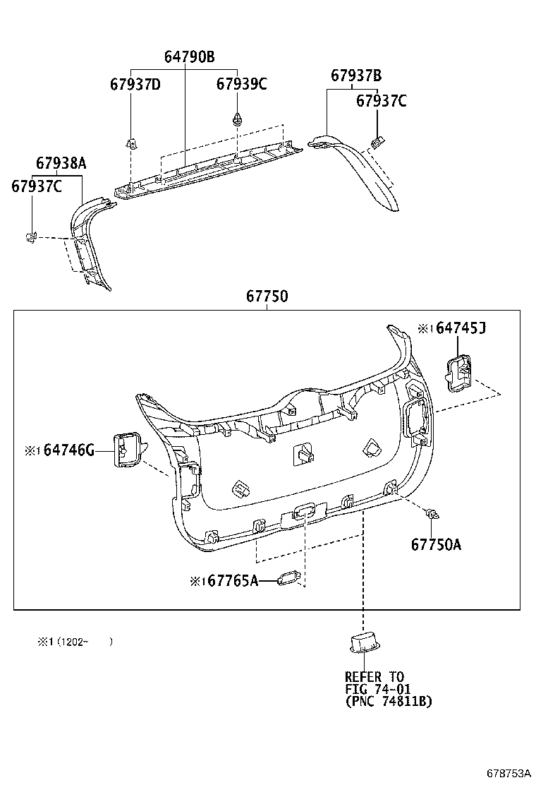 75129-05010 CUSHION, REAR LICENCE PLATE product image