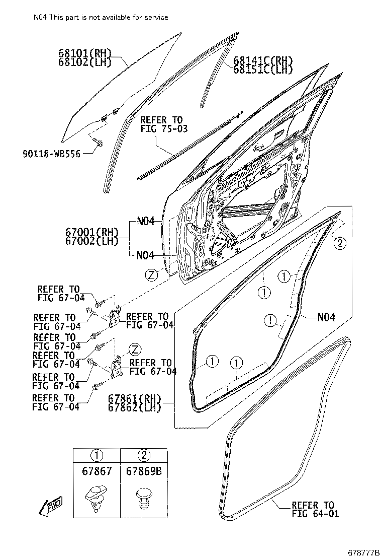 Toyota 67001-WB002 PANEL SUB-ASSY, FRONT DOOR, RH