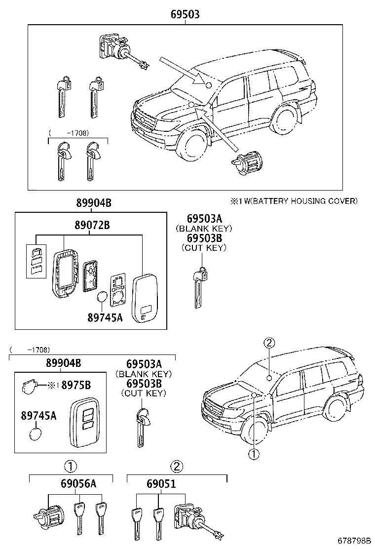 69005-60G40 CYLINDER SET, LOCK product image