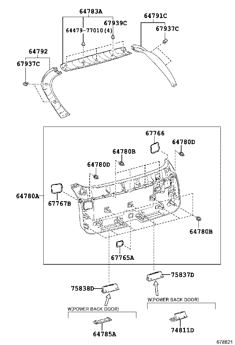 67005-48810 PANEL SUB-ASSY, BACK DOOR product image