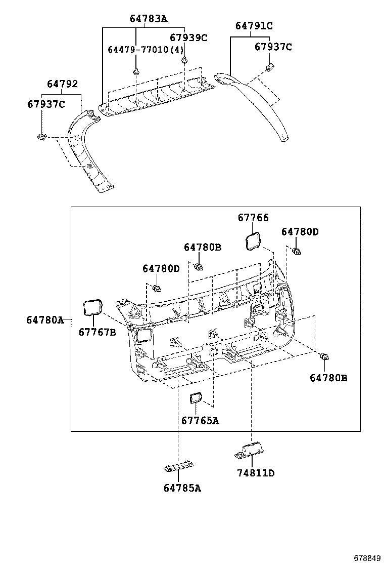 67005-48840 PANEL SUB-ASSY, BACK DOOR product image
