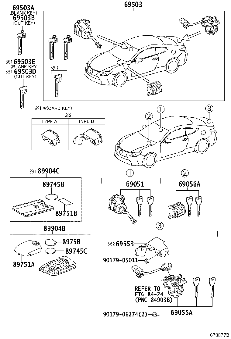 69005-24370 CYLINDER SET, LOCK product image