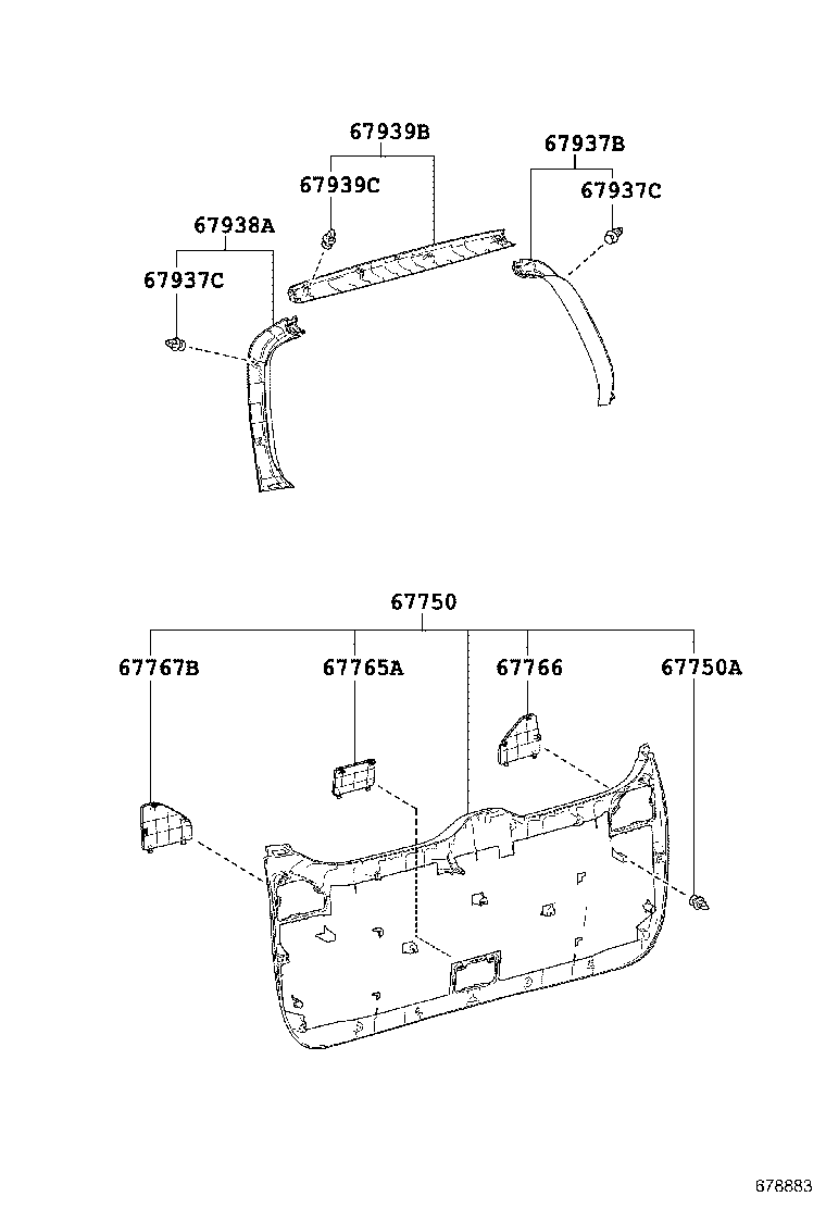 67005-0K310 PANEL SUB-ASSY, BACK DOOR product image