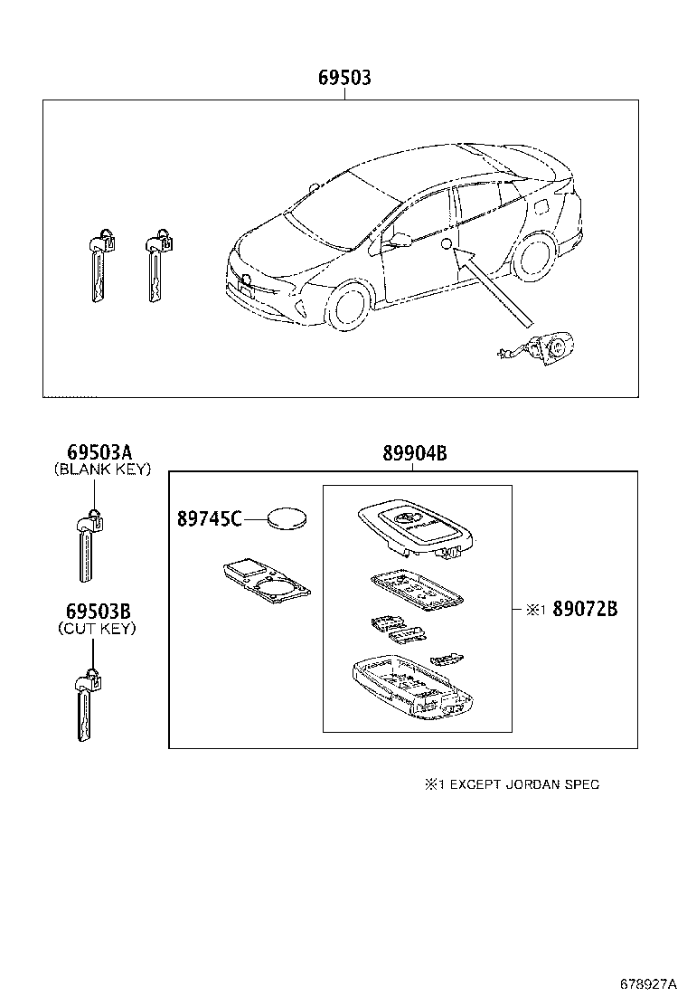 69005-47250 CYLINDER SET, LOCK product image