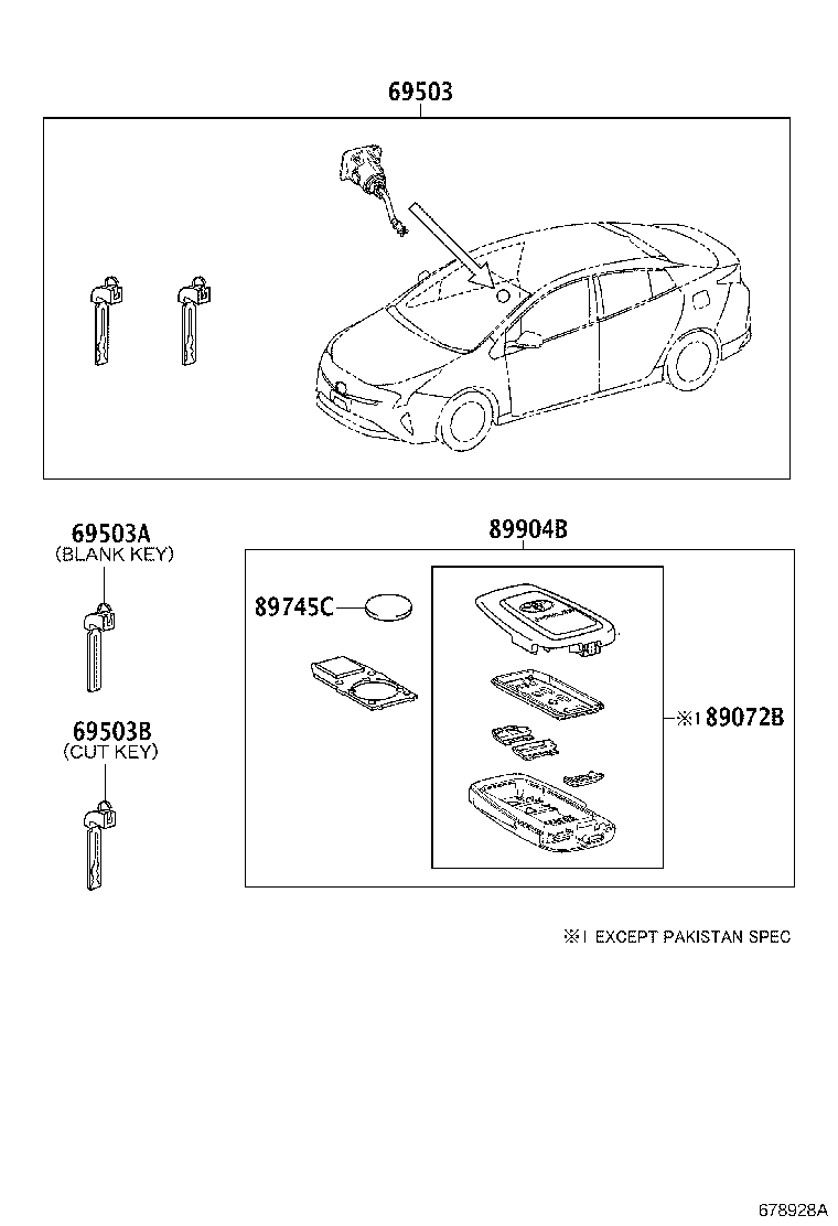 69005-47250 CYLINDER SET, LOCK product image