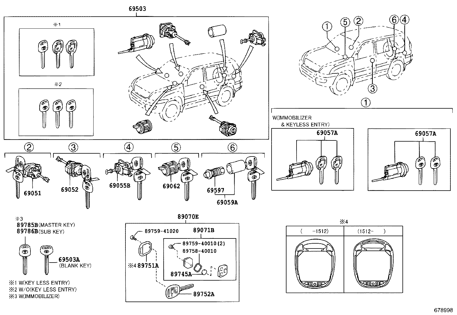 69005-6C070 CYLINDER SET, LOCK product image