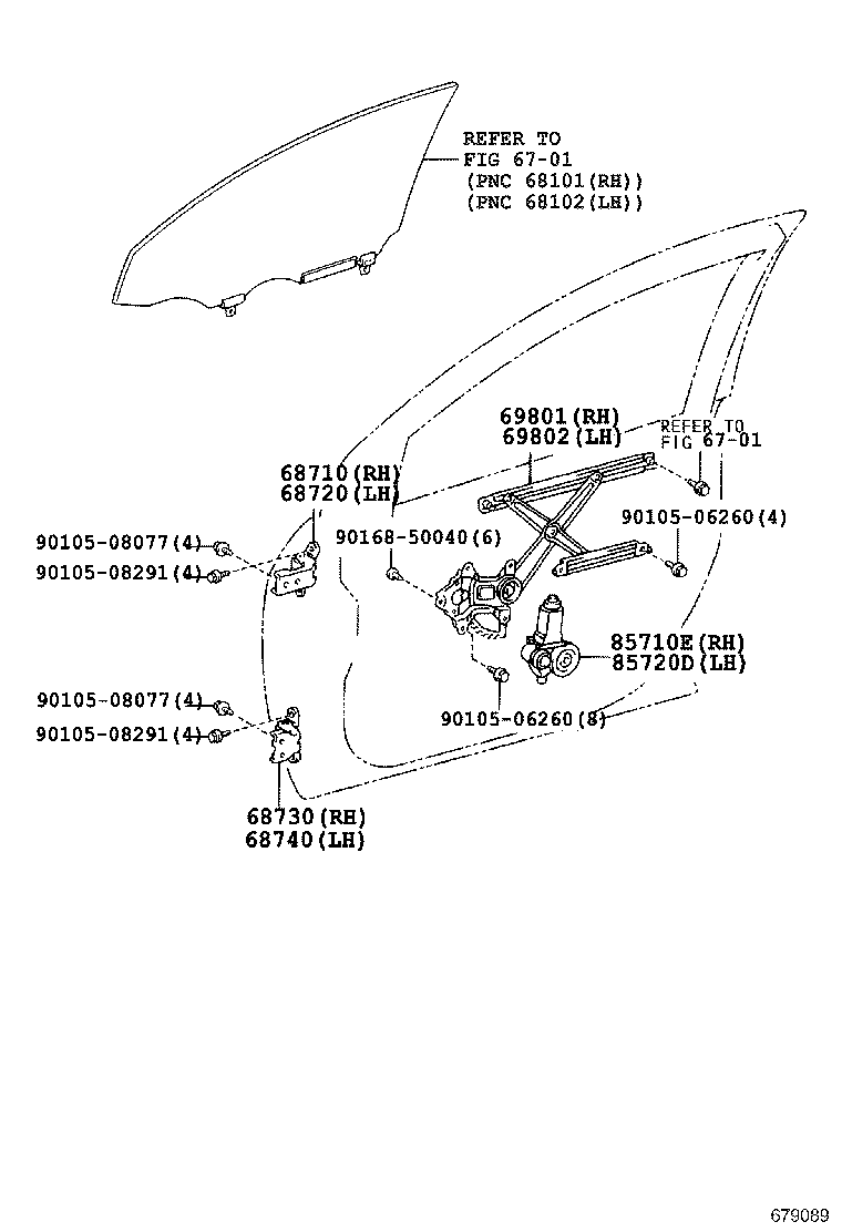 85710-58010 MOTOR ASSY, POWER WINDOW REGULATOR, RH product image