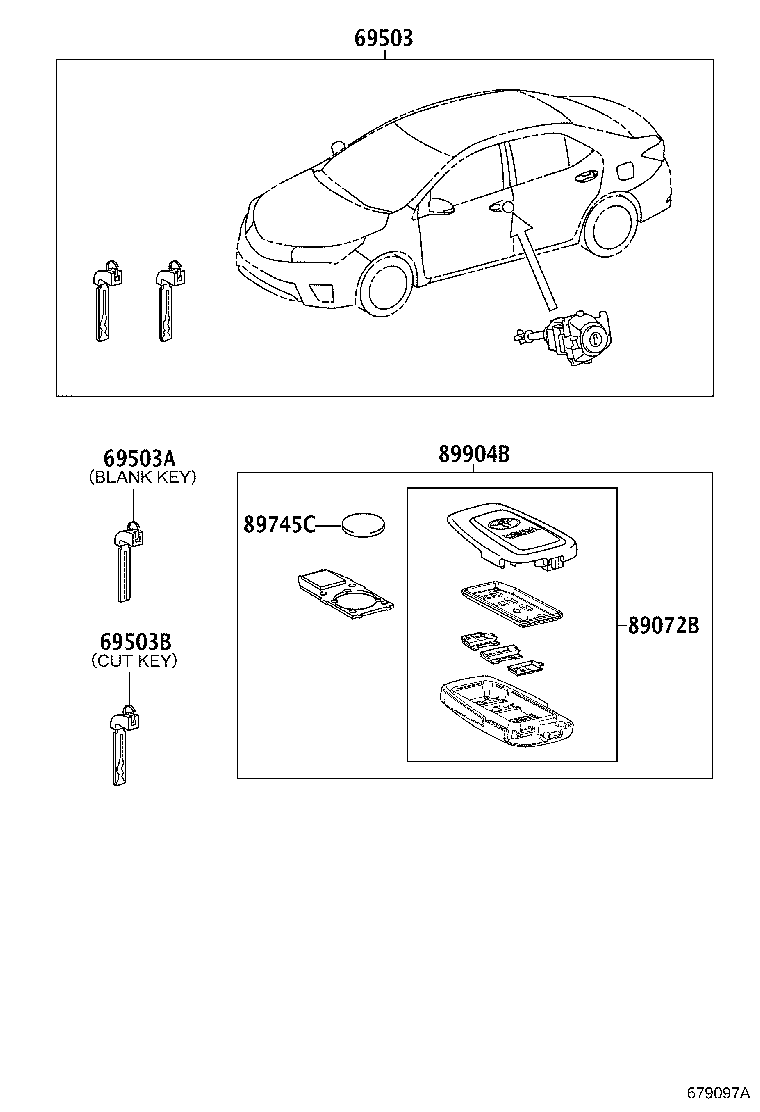 89904-02100 TRANSMITTER SUB-ASSY, ELECTRICAL KEY product image