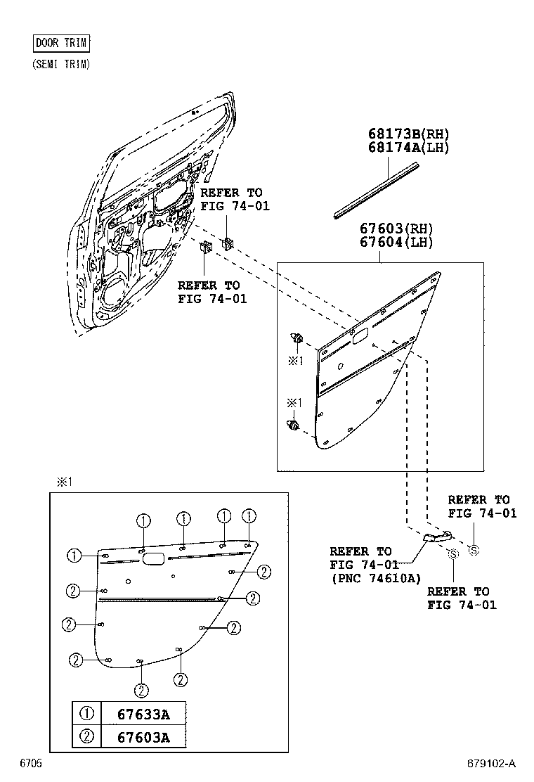 67004-BZ640 PANEL SUB-ASSY, REAR DOOR, LH product image