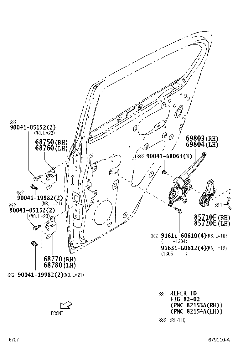 85720-B2041 MOTOR ASSY, POWER WINDOW REGULATOR, RH product image