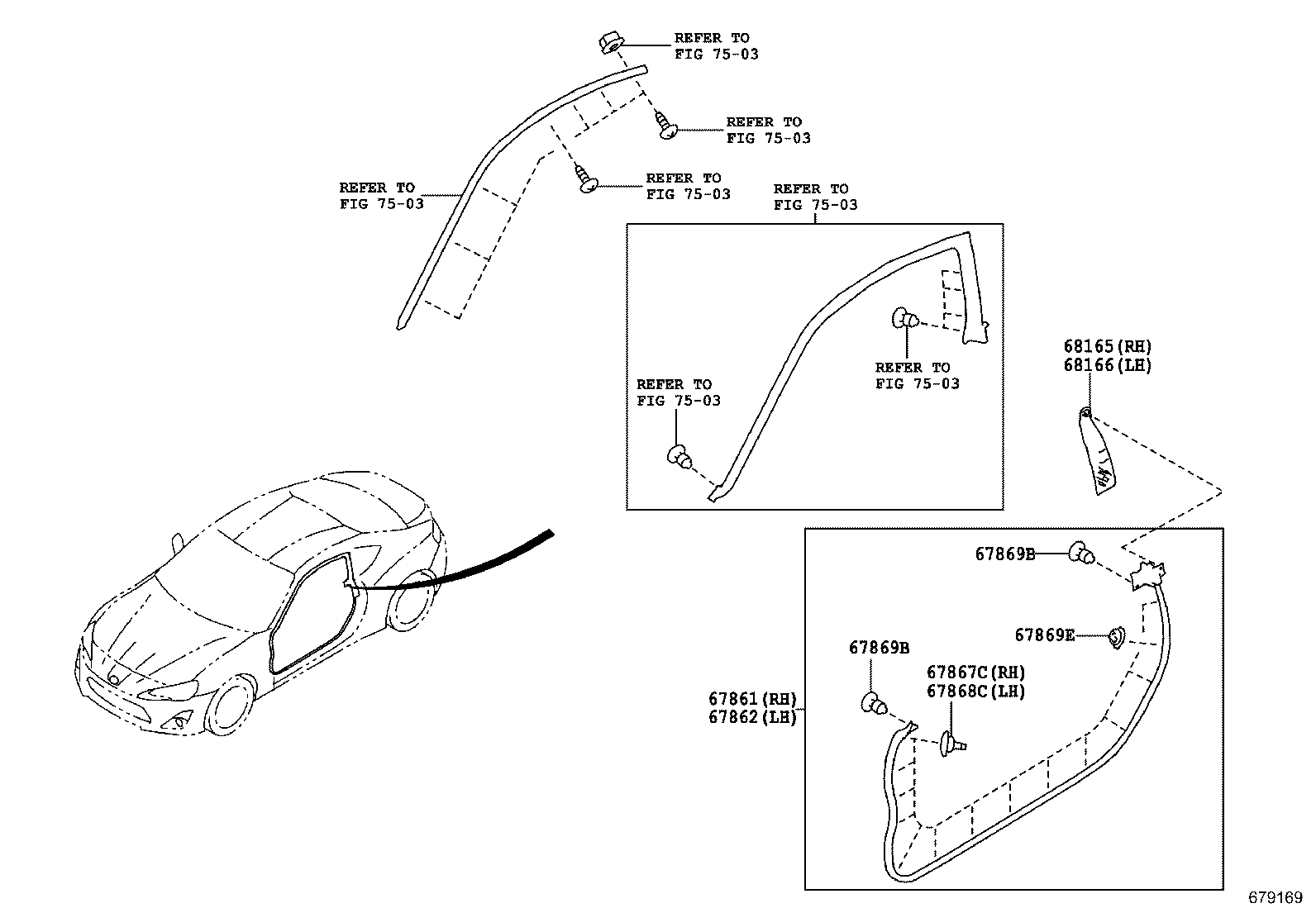 SU003-07430 PAD, FRONT DOOR TRIM, LOWER RH product image