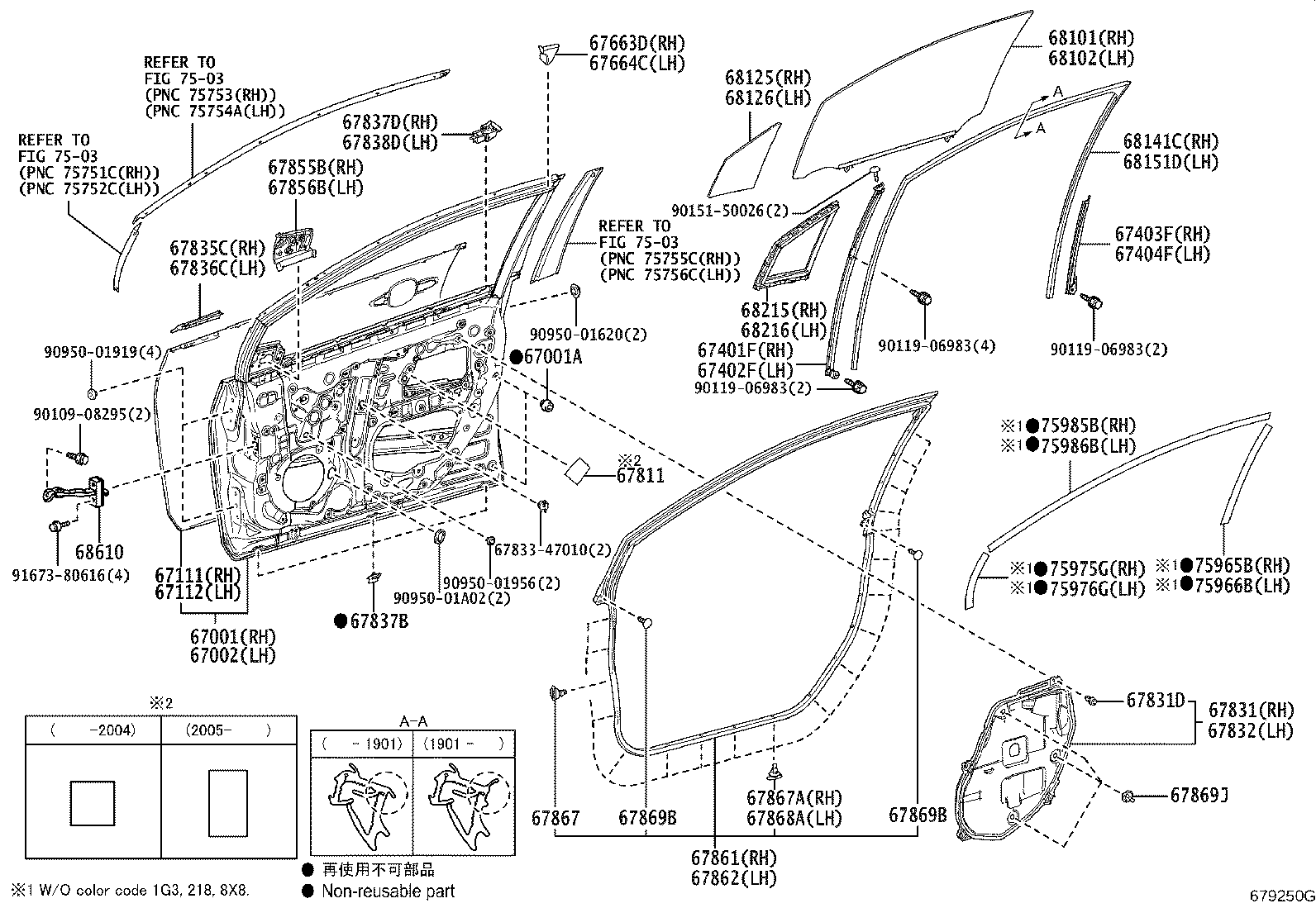 Toyota 67610-47242-C3 BOARD SUB-ASSY, FRONT DOOR TRIM, RH