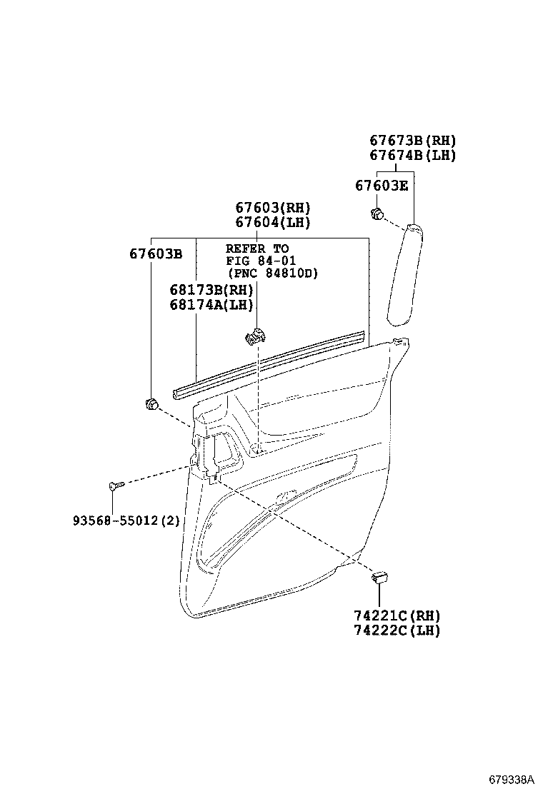 67113-0D080 PANEL, REAR DOOR, OUTER RH product image