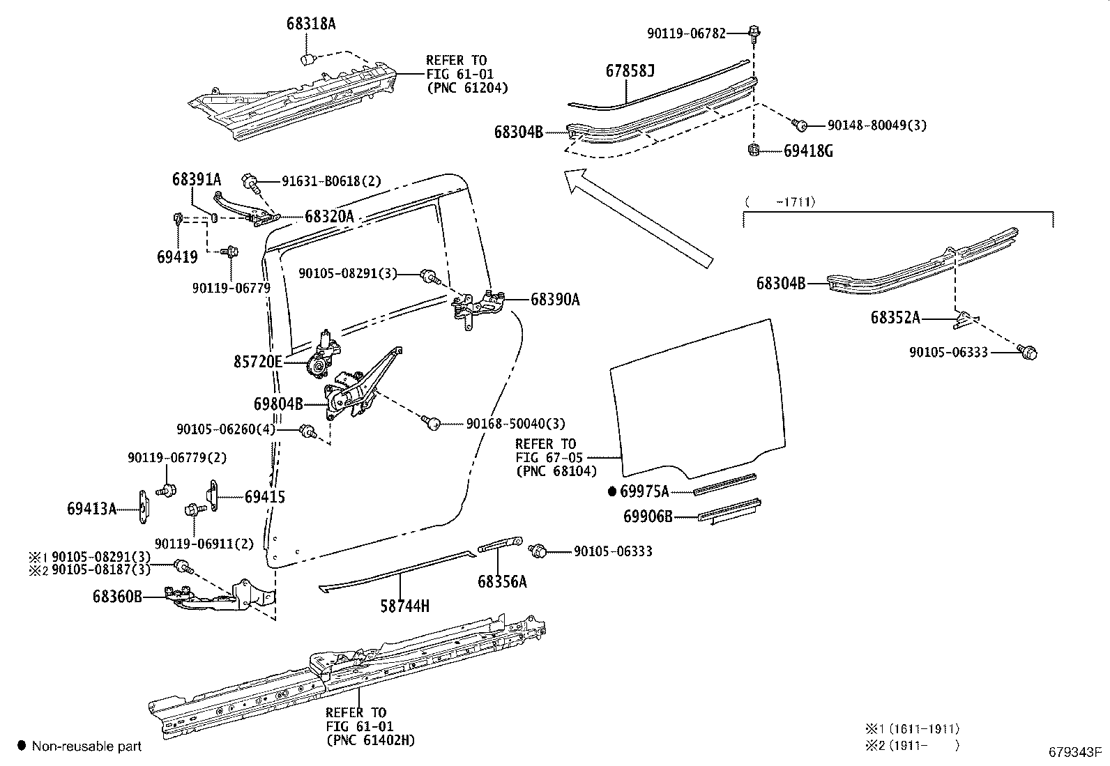 68360-0D030 ROLLER ASSY, SLIDE DOOR, LOWER LH product image