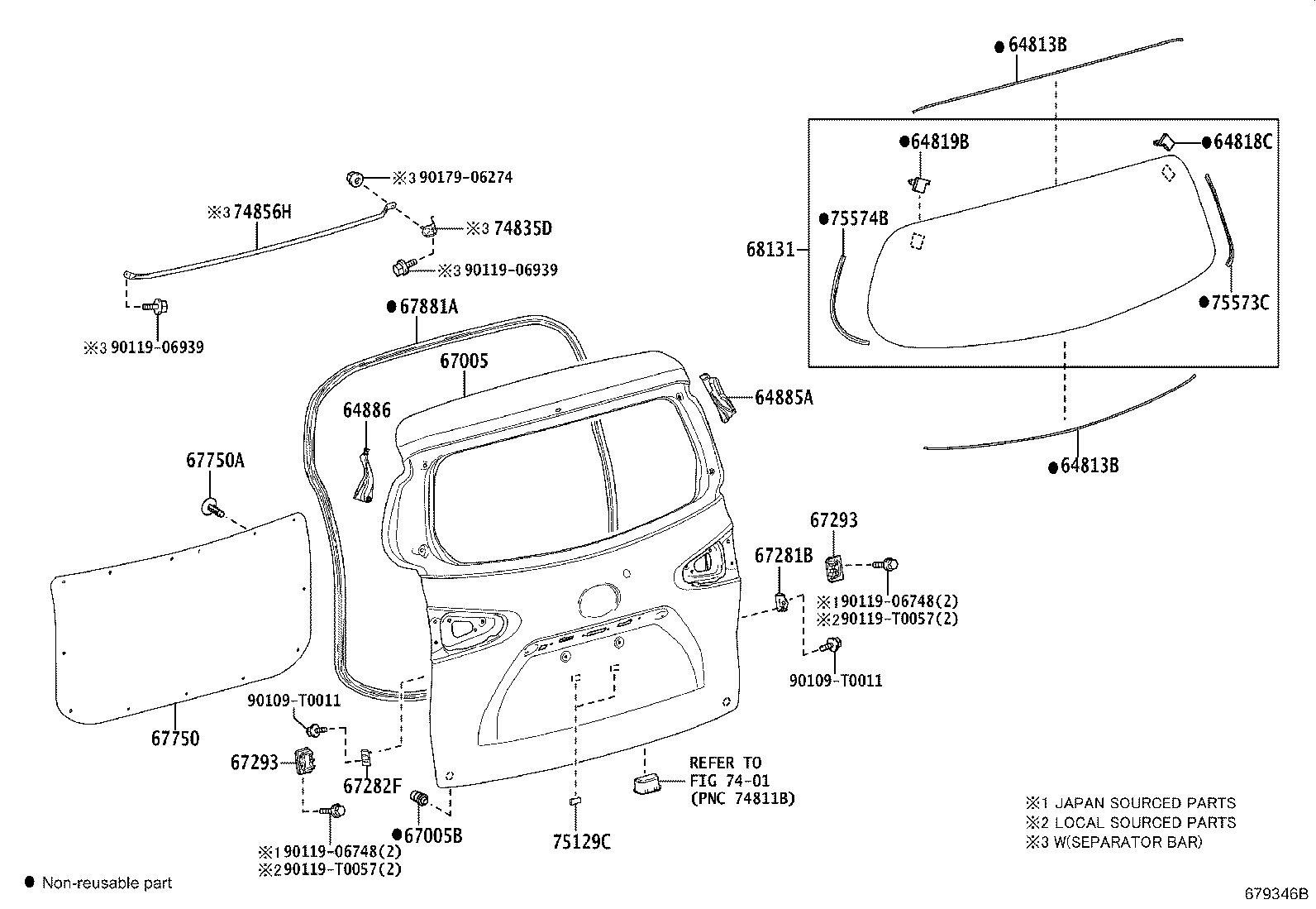 67005-0D210 PANEL SUB-ASSY, BACK DOOR product image