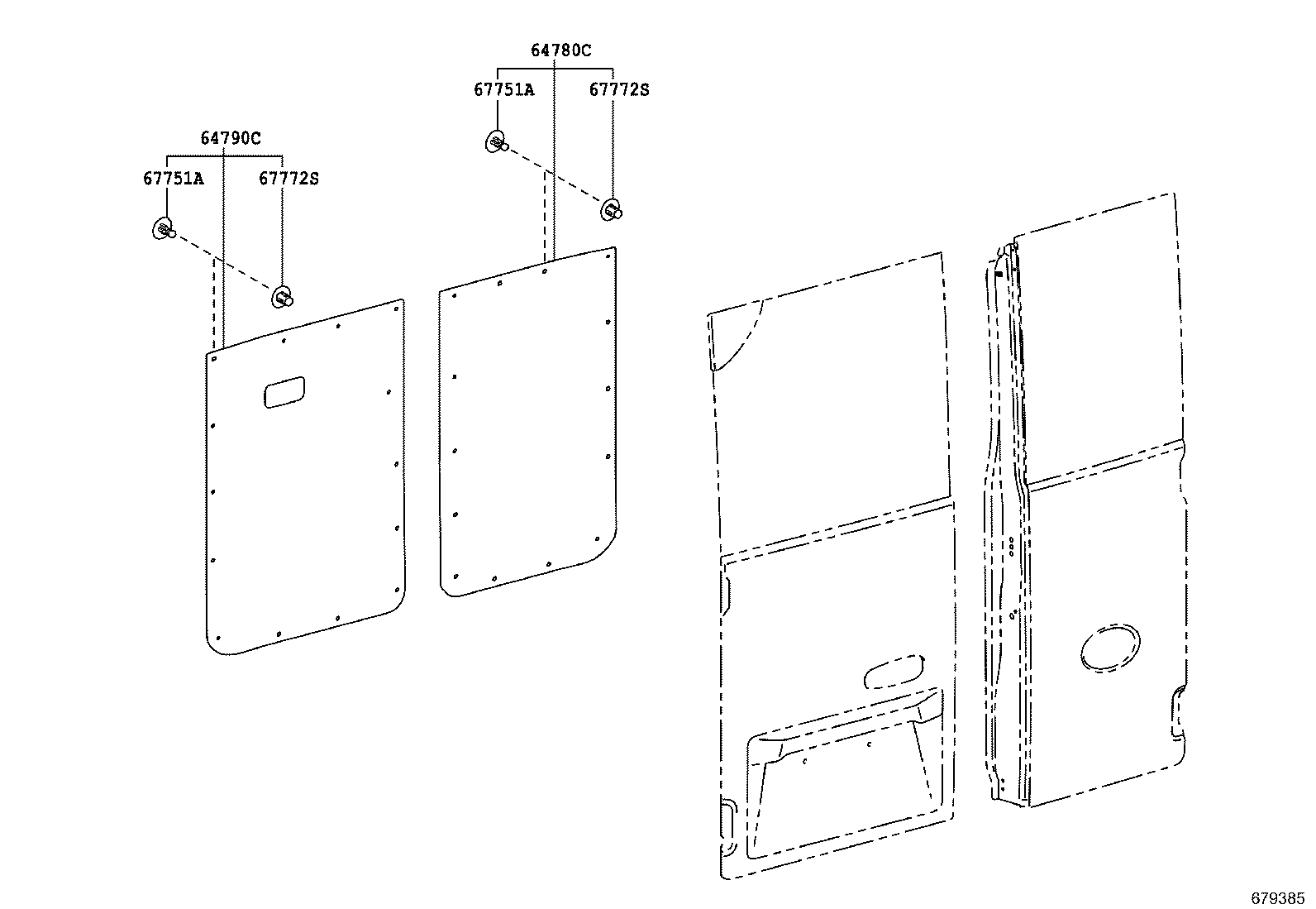 67008-36070 PANEL SUB-ASSY, BACK DOOR product image