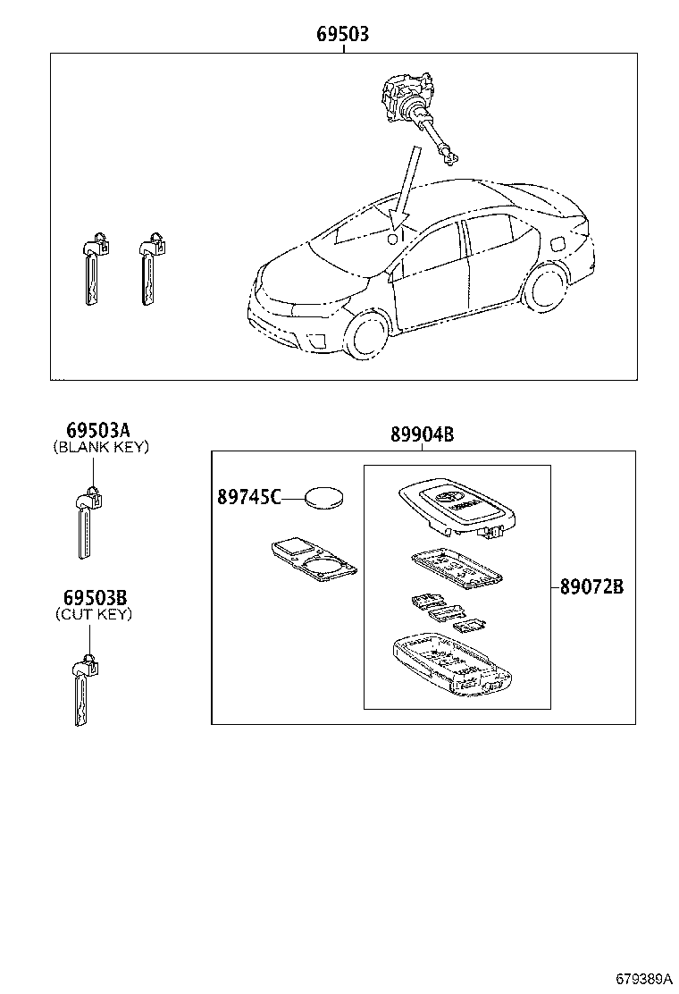 89904-02110 TRANSMITTER SUB-ASSY, ELECTRICAL KEY product image