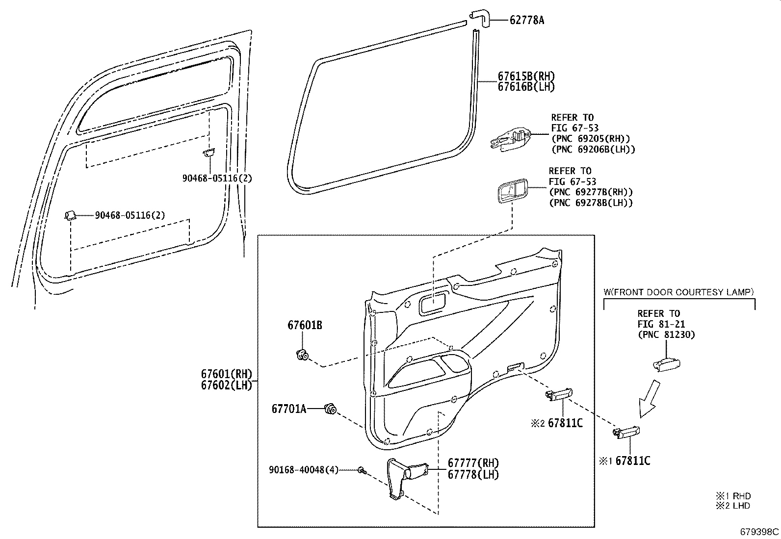 67819-60010 CUSHION, FRONT DOOR PANEL product image
