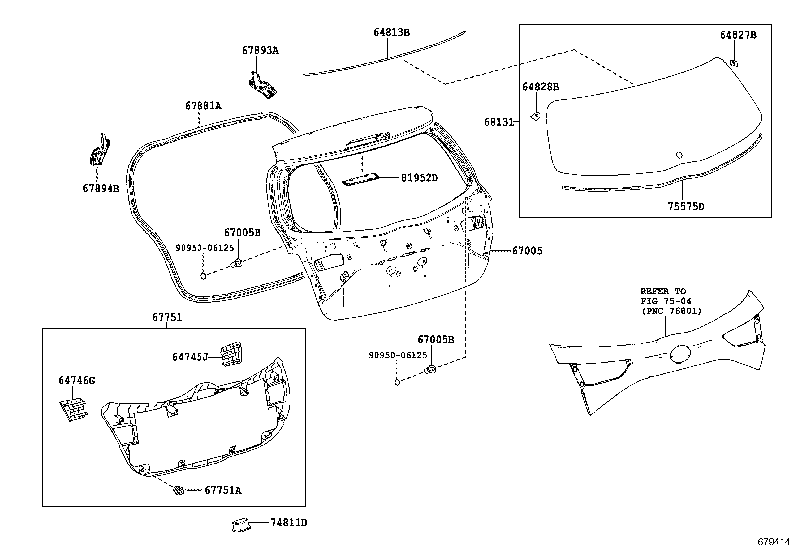 67005-52C60 PANEL SUB-ASSY, BACK DOOR product image