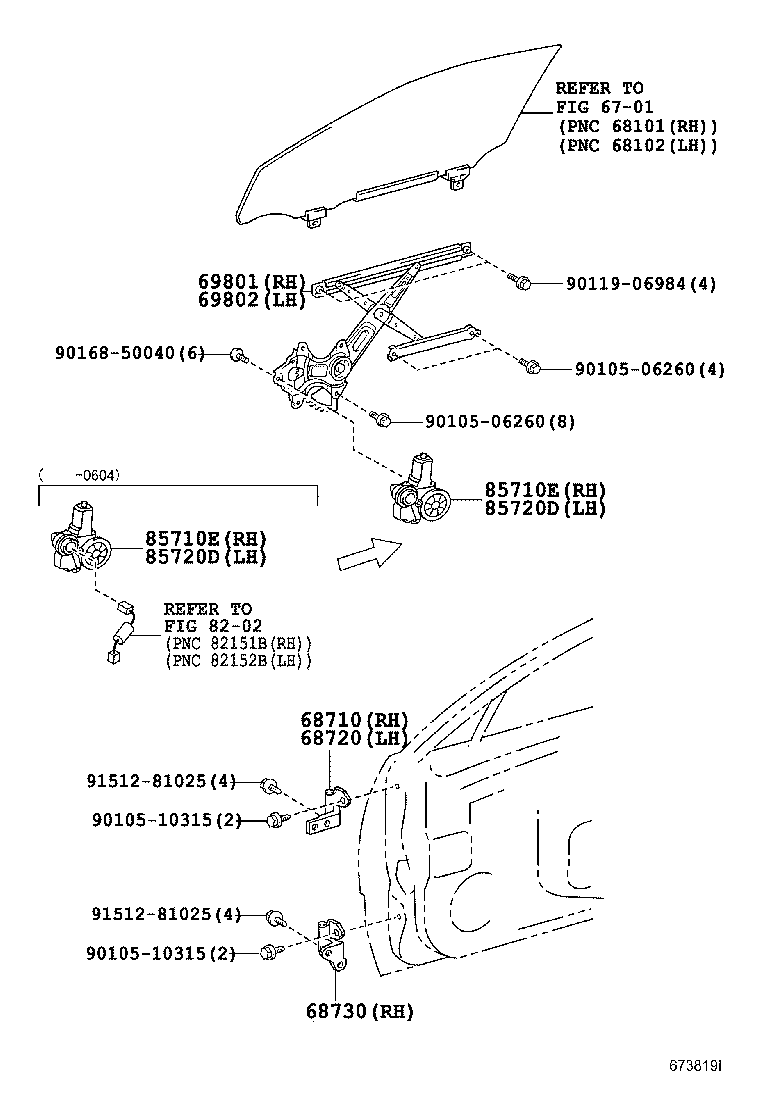 68720-30110 HINGE ASSY, FRONT DOOR, UPPER LH product image