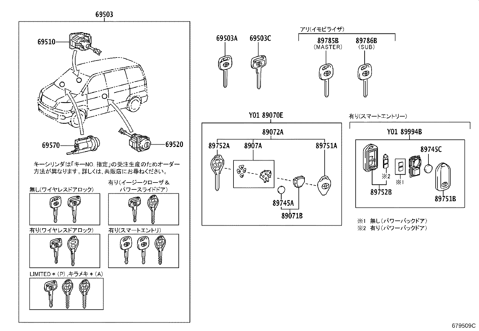 69005-28760 CYLINDER SET, LOCK product image