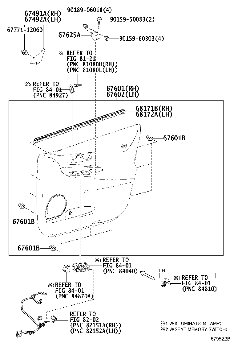 67002-48150 PANEL SUB-ASSY, FRONT DOOR, LH product image