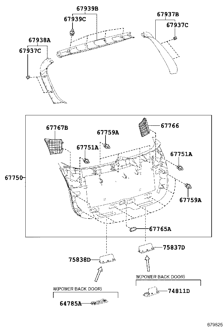 67005-48340 PANEL SUB-ASSY, BACK DOOR product image