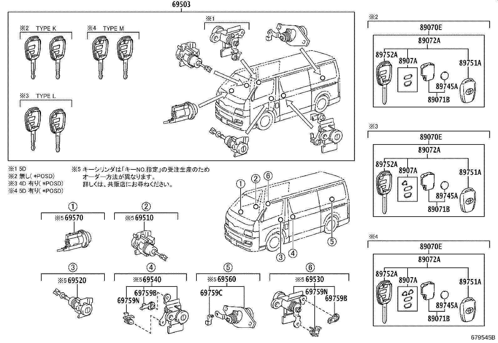 69005-26583 CYLINDER SET, LOCK product image