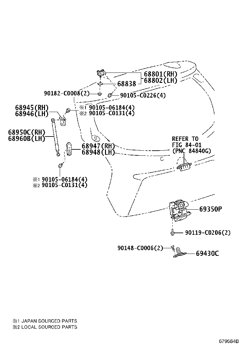 68960-0D040 STAY ASSY, BACK DOOR, LH product image