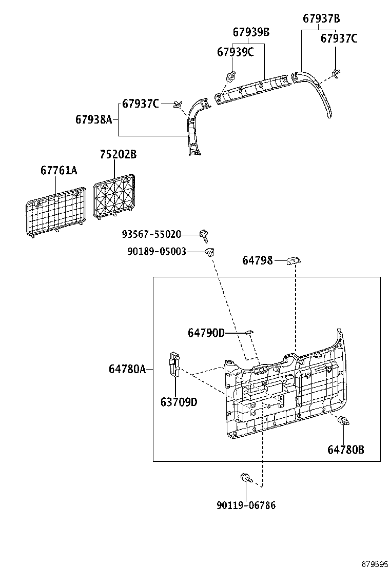 67005-60L40 PANEL SUB-ASSY, BACK DOOR product image