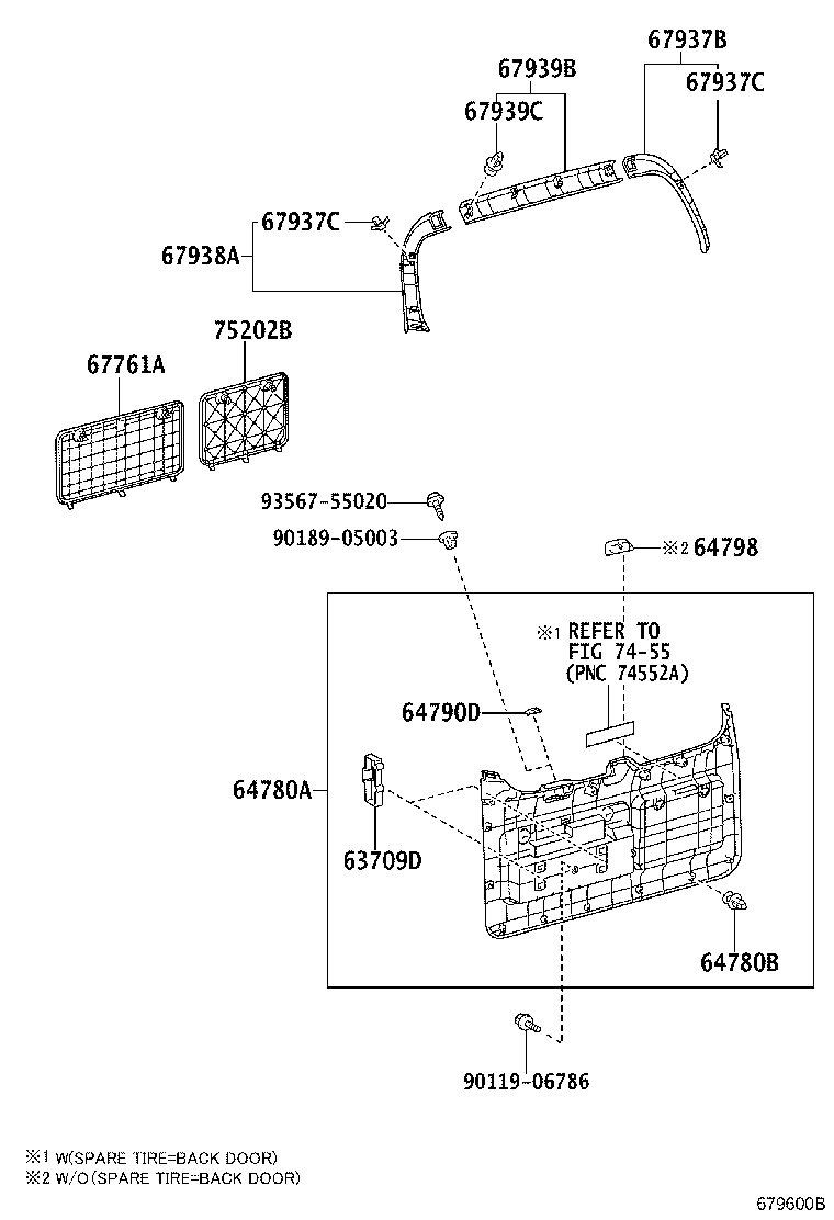67005-60F71 PANEL SUB-ASSY, BACK DOOR product image