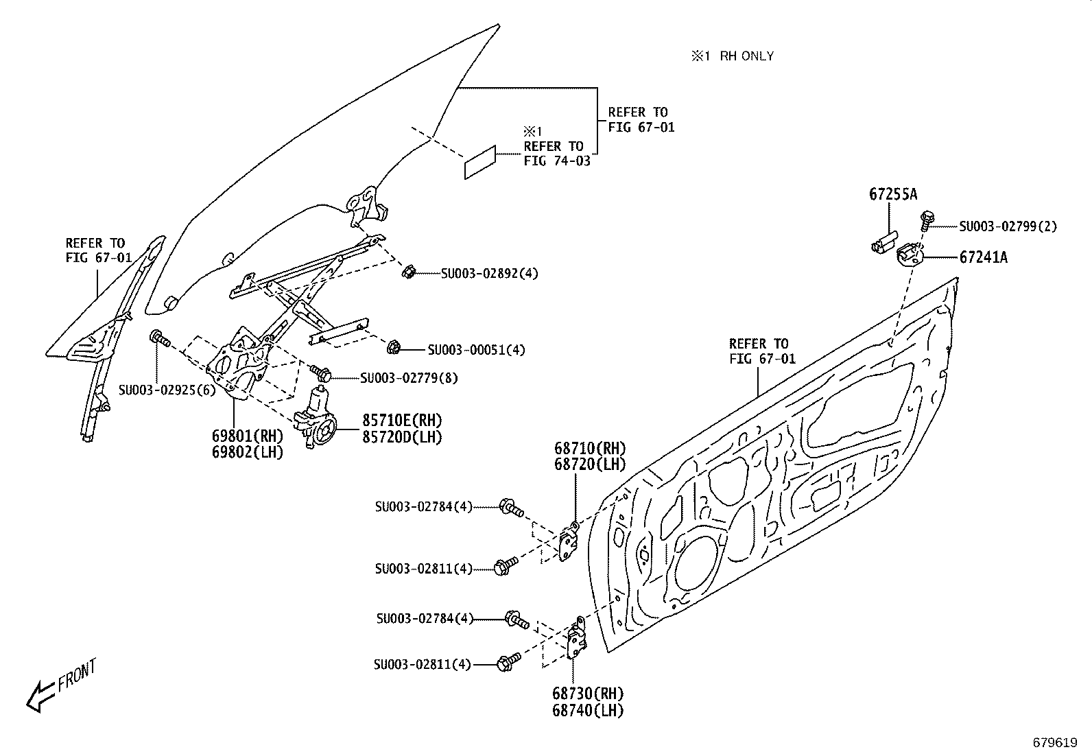SU003-04530 HINGE ASSY, FRONT DOOR, UPPER LH product image