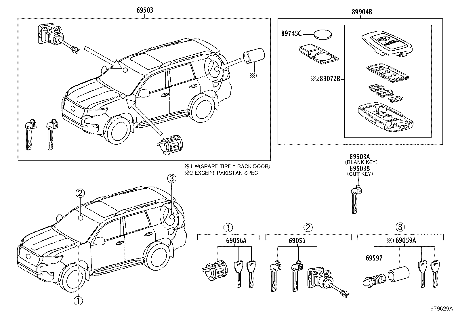 69005-60L40 CYLINDER SET, LOCK product image