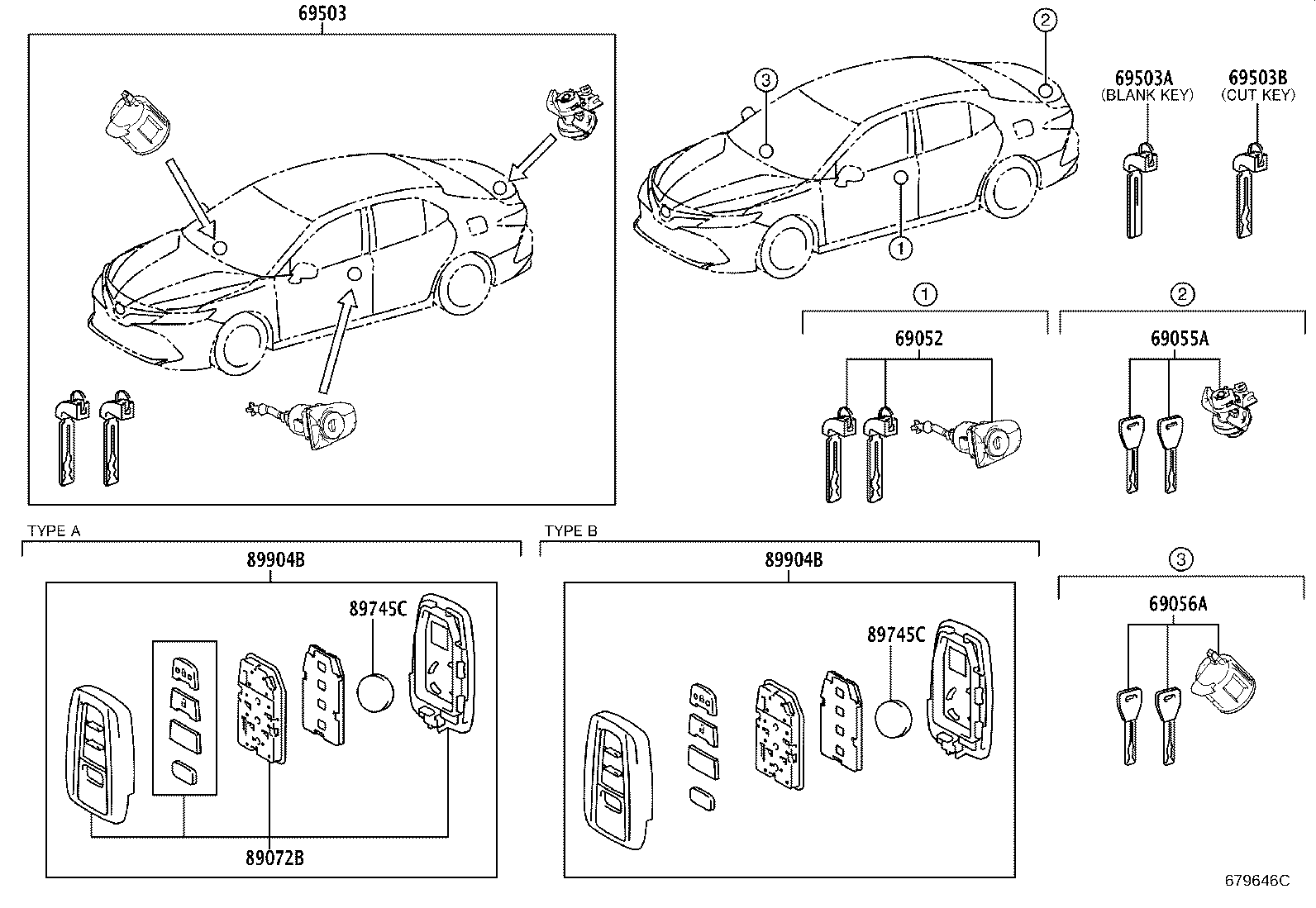69005-33F30 CYLINDER SET, LOCK product image