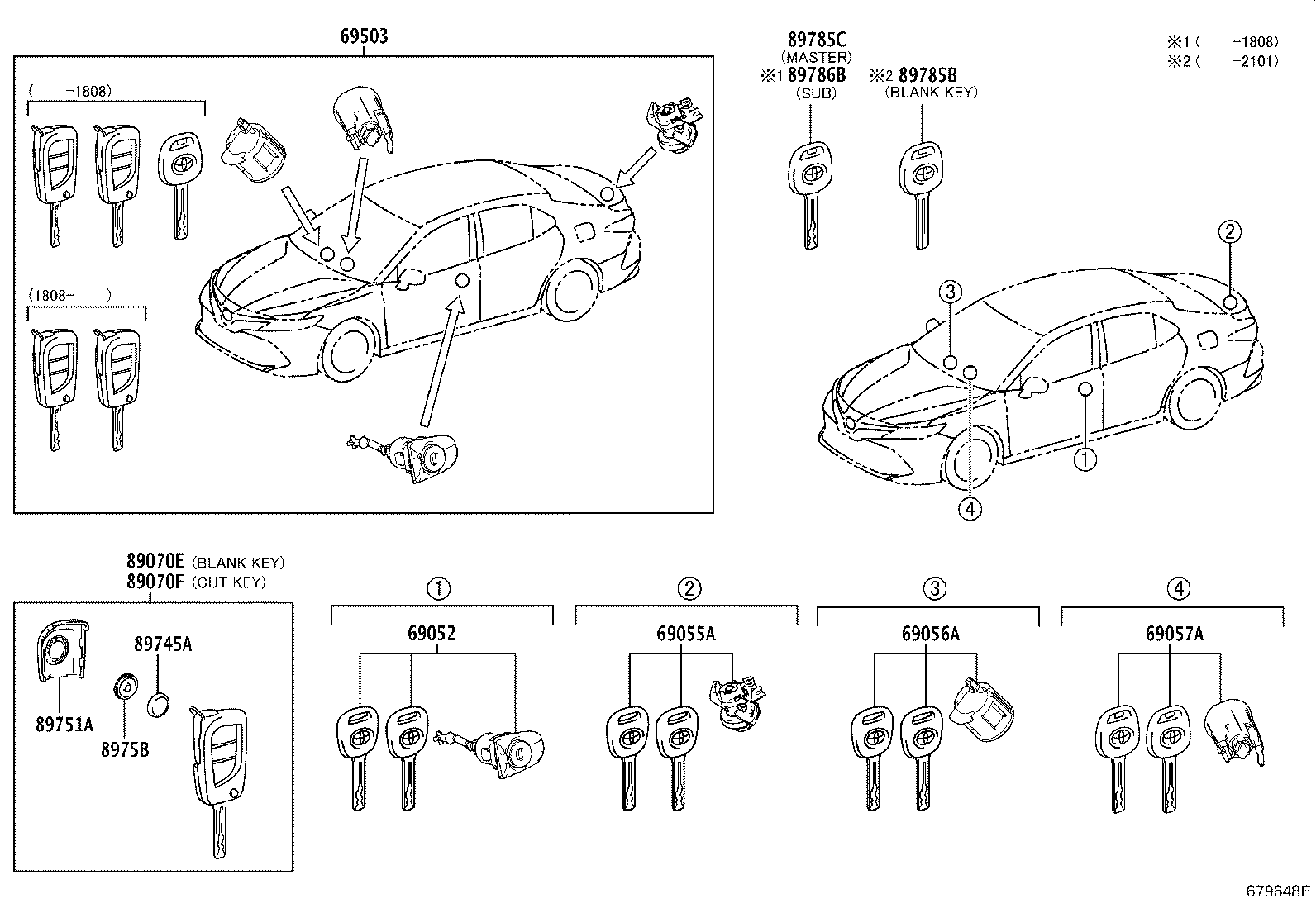 69005-33F30 CYLINDER SET, LOCK product image