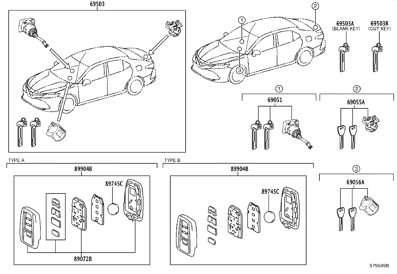 69005-33F30 CYLINDER SET, LOCK product image