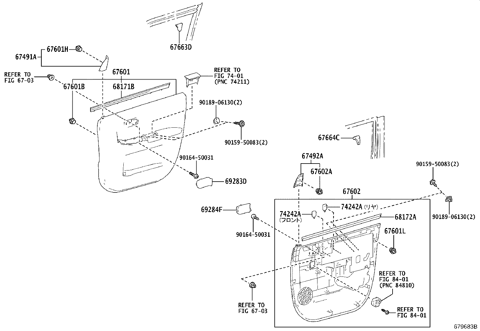 67862-15020 WEATHERSTRIP, FRONT DOOR, LH product image