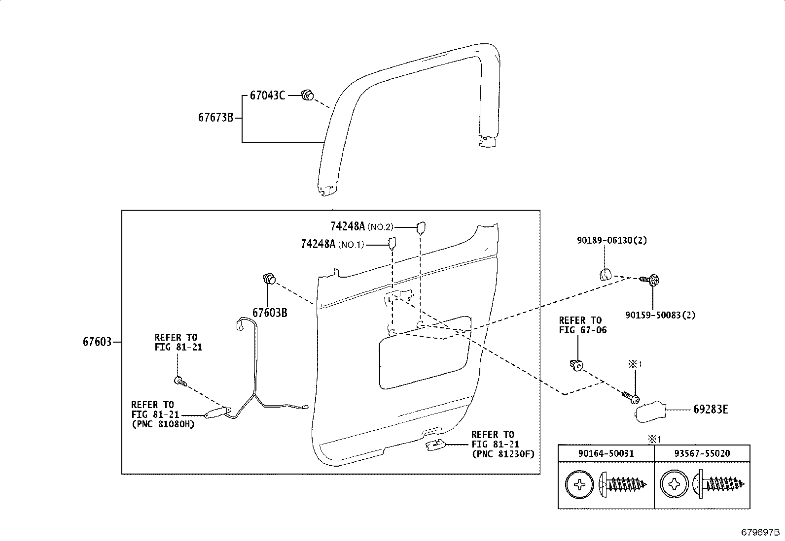 67003-15030 PANEL SUB-ASSY, REAR DOOR, RH product image