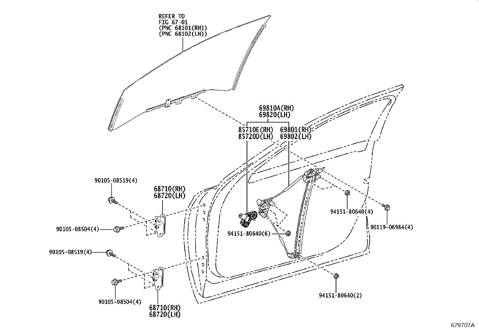Toyota 68720-50062 HINGE ASSY, FRONT DOOR, UPPER LH