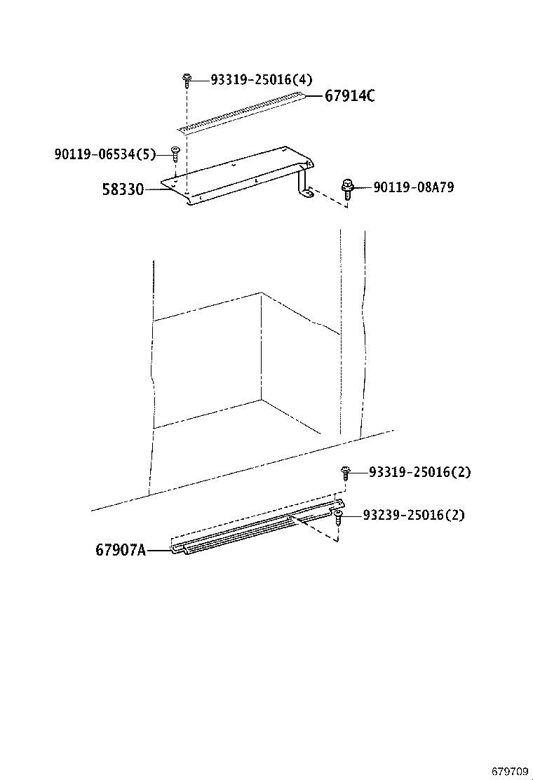 67003-36241 PANEL SUB-ASSY, CENTER DOOR, FRONT product image