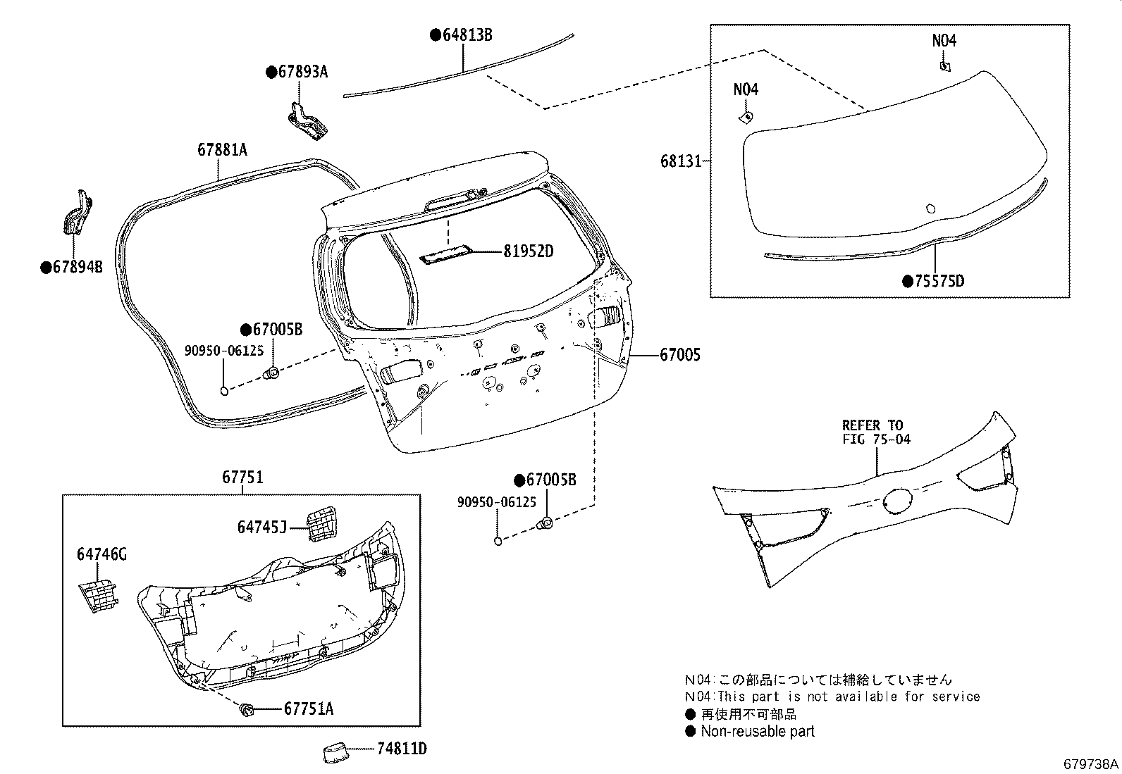 67005-0D760 PANEL SUB-ASSY, BACK DOOR product image