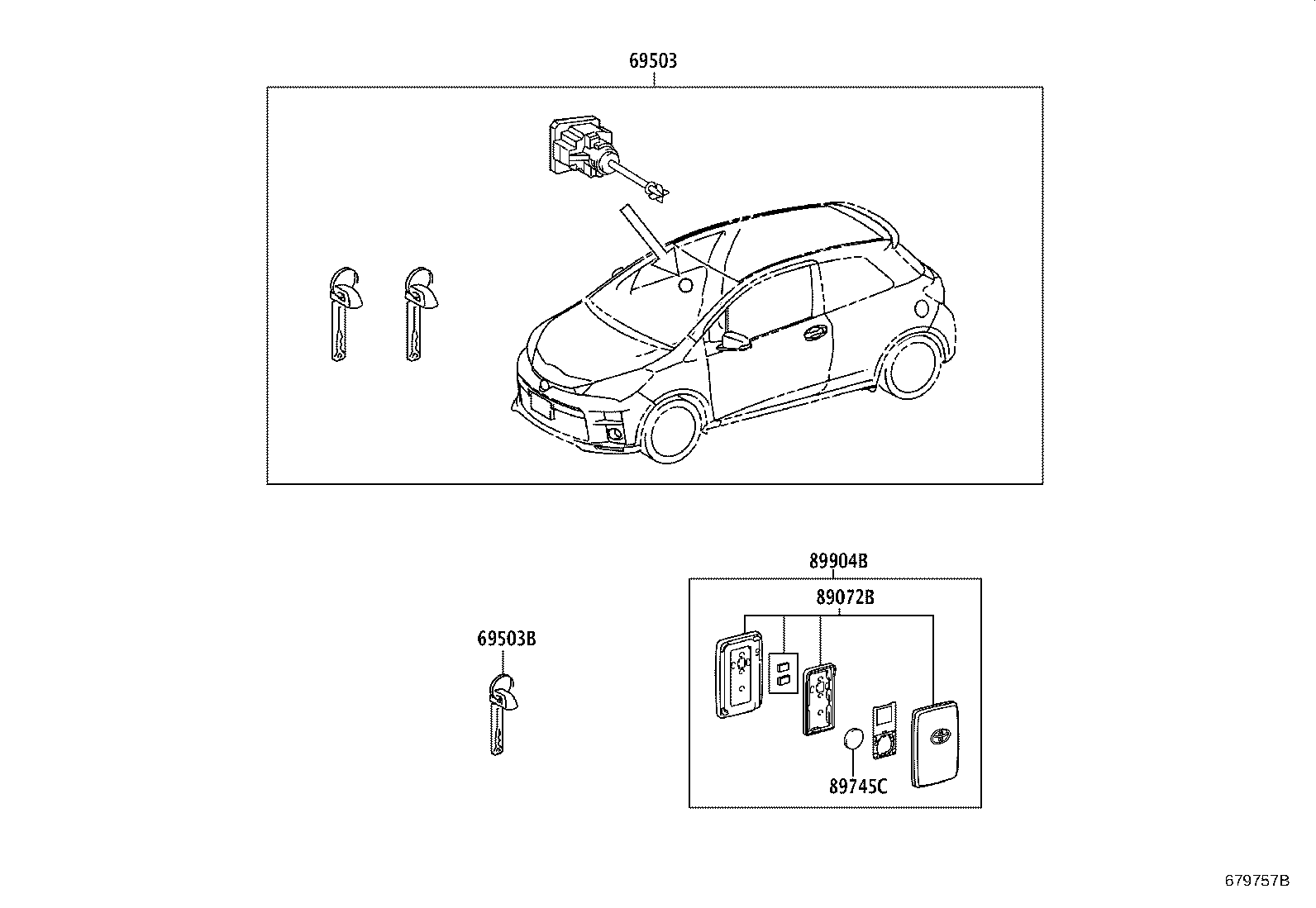 89904-12361 TRANSMITTER SUB-ASSY, ELECTRICAL KEY product image