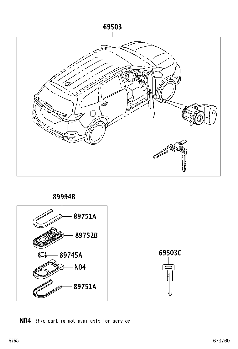 89994-B0022 TRANSMITTER, ELECTRICAL KEY product image