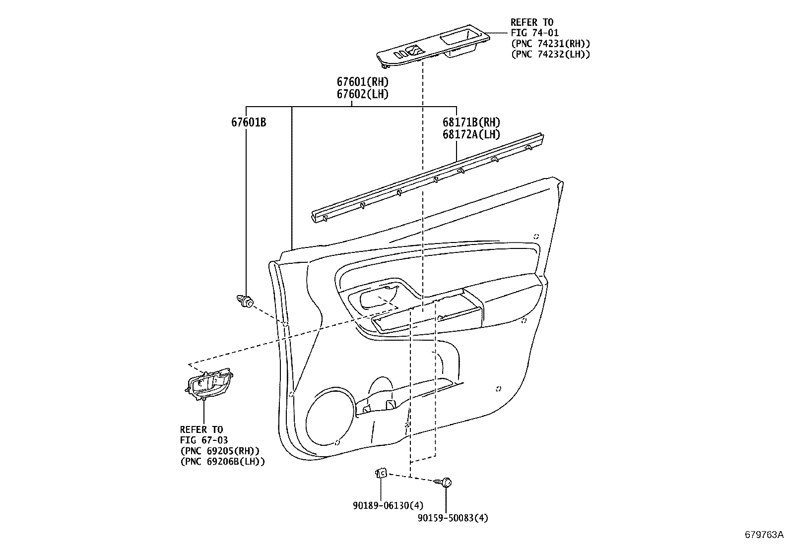 67620-0DJ60-C8 BOARD SUB-ASSY, FRONT DOOR TRIM, LH product image