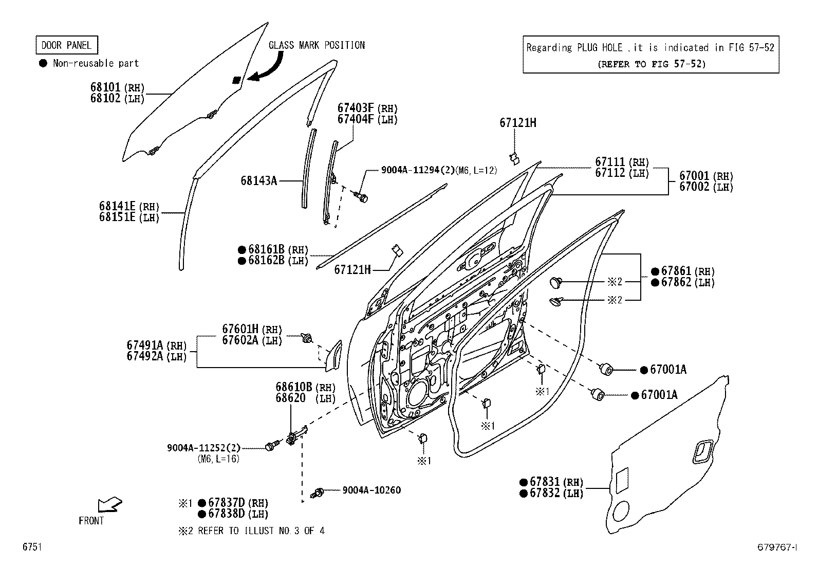 67002-BZ640 PANEL SUB-ASSY, FRONT DOOR, LH product image