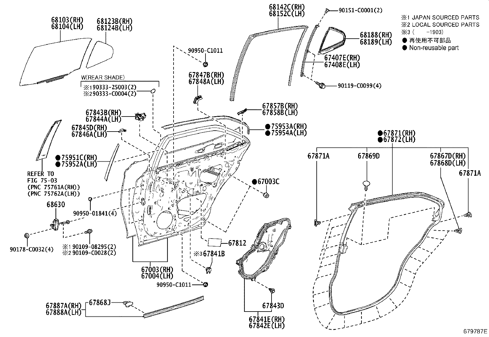 67003-06340 PANEL SUB-ASSY, REAR DOOR, RH product image