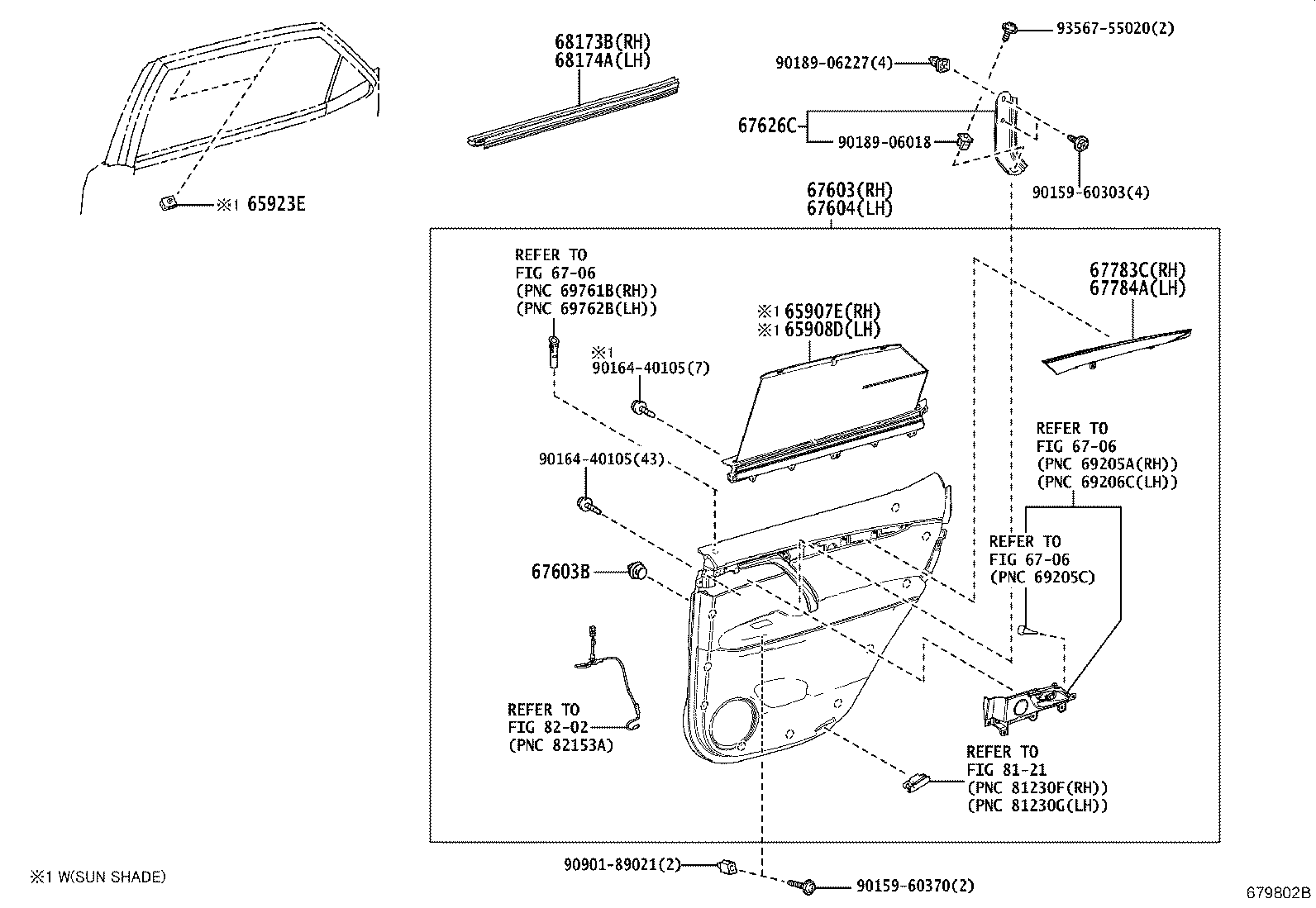 Toyota 67004-48220 PANEL SUB-ASSY, REAR DOOR, LH