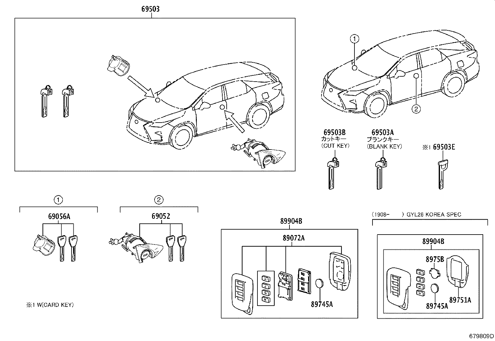 Toyota 89072-48560 HOUSING SET, DOOR CONTROL TRANSMITTER