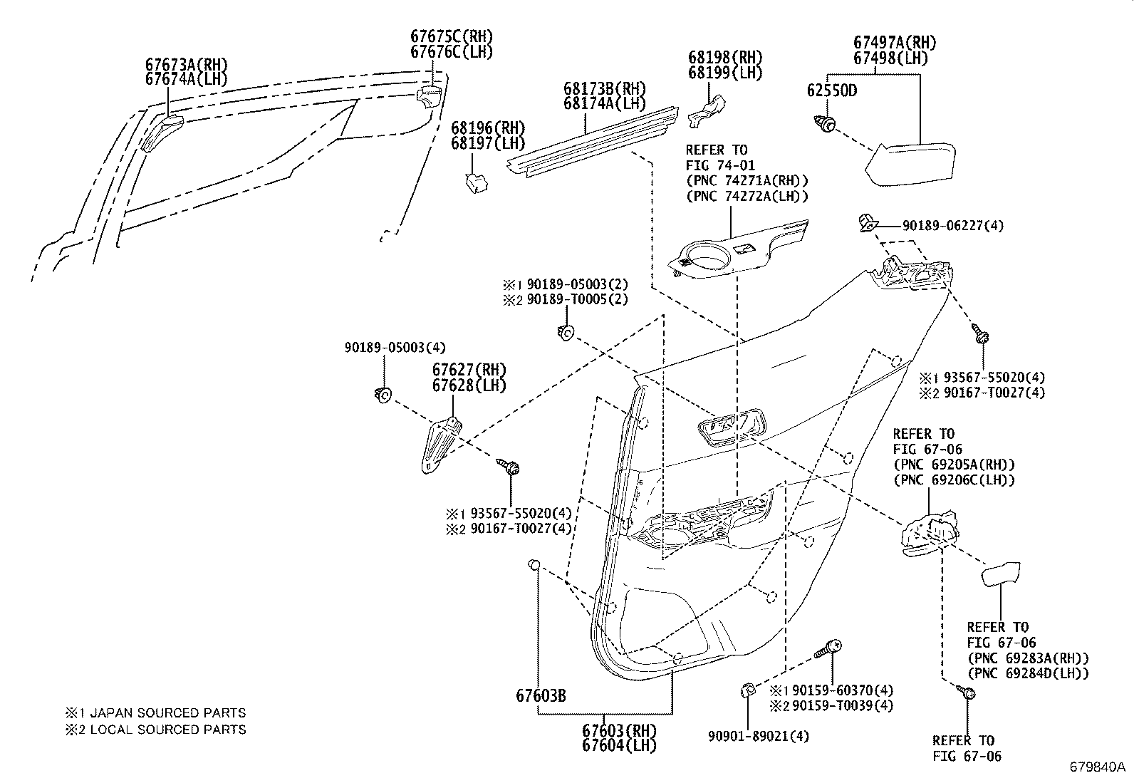 67003-F4030 PANEL SUB-ASSY, REAR DOOR, RH product image