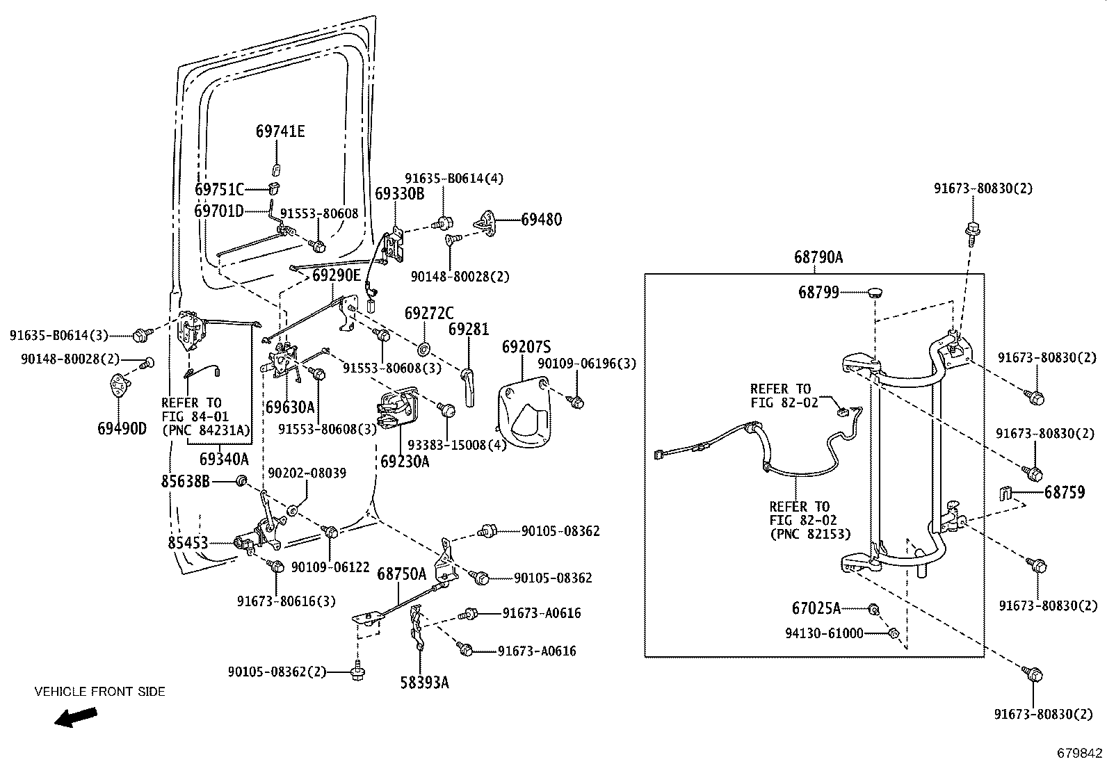 68750-36051 LINK ASSY, GLIDE DOOR product image